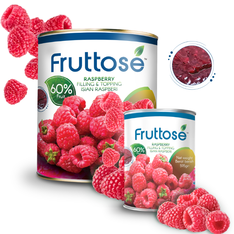 Fruttose Raspberry Fruit Filling & Topping 595g